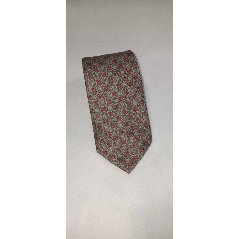 Vintage Jacob Roberts LTD Mens Tie Finest Suede Finish All Silk English Red And
